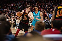 Cedi Osman, Turkish professional basketball player for the Cleveland  Cavaliers of the National Basketball Association (NBA), right, jumps to  score at Stock Photo - Alamy