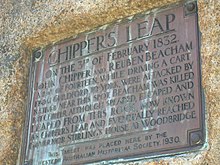 The centenary plaque on Chippers Leap Chippers Leap Plaque Greenmount WA.JPG