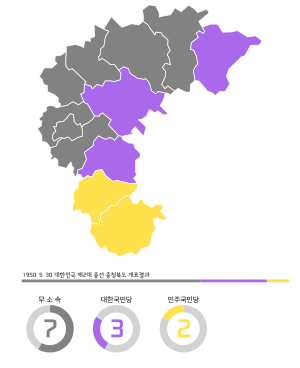 Chungcheongbuk-do Republic of Korea legislative election 1950.svg