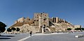 De Citadel van Aleppo is op de top van een tell gebouwd