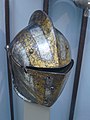 Close Helmet for the Tilt made for the princes Radziwill of Poland for field and the tournament etched and gilt German (Augsburg) 1573 CE (965939408).jpg