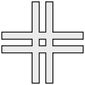 Hálózott kereszt (fr: croix frettée, en: cross fretted, bar gemel, de: Zwillingsfadenkreuz) ikerszálból és ikerfonálból, van olyan is, ahol a keresztszárak hálószerűek
