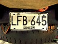 new version File:License plate Sonson Colombia 2008 series Y