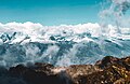 Vista de la Cordillera Blanca desde uno de los picos más altos de la Cordillera Negra, Áncash