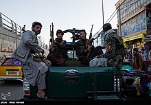 Taliban militants patrolling Kabul in September 2021 Daily Life in Afghanistan's Capital 18.jpg