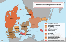 Die dreizehn dänischen Landsting im Mittelalter