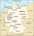 Map of Germany from CIA World Factbook