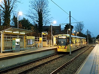 Didsbury Village tram stop Manchester Metrolink tram stop