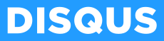 Disqus logo (white on blue).svg
