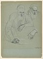 Drawing, Two Studies of Daniel Hun, 1881 (CH 18346515).jpg