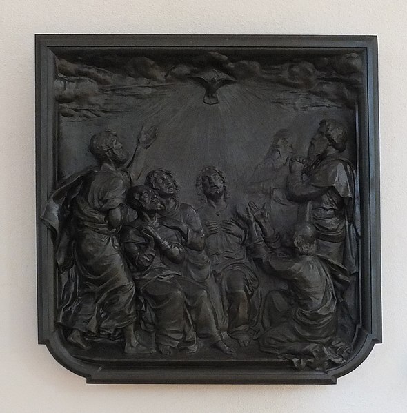 File:Dresden Kreuzkirche relief Pentecost.JPG