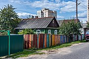 English: Dzianisaŭski lane. Minsk, Belarus Беларуская: Дзянісаўскі завулак. Мінск, Беларусь Русский: Денисовский переулок. Минск, Беларусь