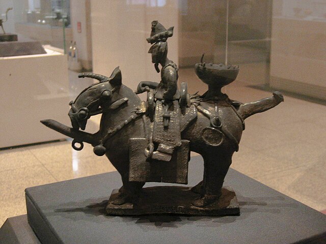 Earthenware Funerary Objects in the Shape of a Shilla Warrior on Horseback