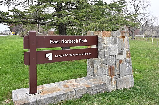 East Norbeck Park sign, Norbeck, MD
