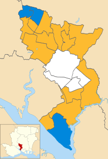 Map of the results Eastleigh wards 2004.svg