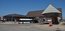 Embark's downtown transit center, at NW 4th and Hudson Embark Transit Center - Oklahoma City 2021.jpg