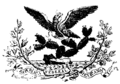 Escudo de la primera hoja de la Constitución Federal de 1824.