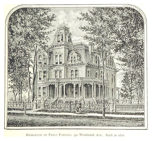File:FARMER(1884) Detroit, p483 RESIDENCE OF PHILO PARSONS, 530 WOODWARD AVE. BUILT IN 1876.jpg
