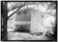 FRONT (WEST) AND NORTH SIDE OF SMOKE HOUSE - J. O. Banks House and Smokehouse, Springfield Avenue and Pickens Street, Eutaw, HABS ALA,32-EUTA,8-8.tif