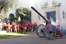 The Fleming cannon Fleming cannon firing.jpg