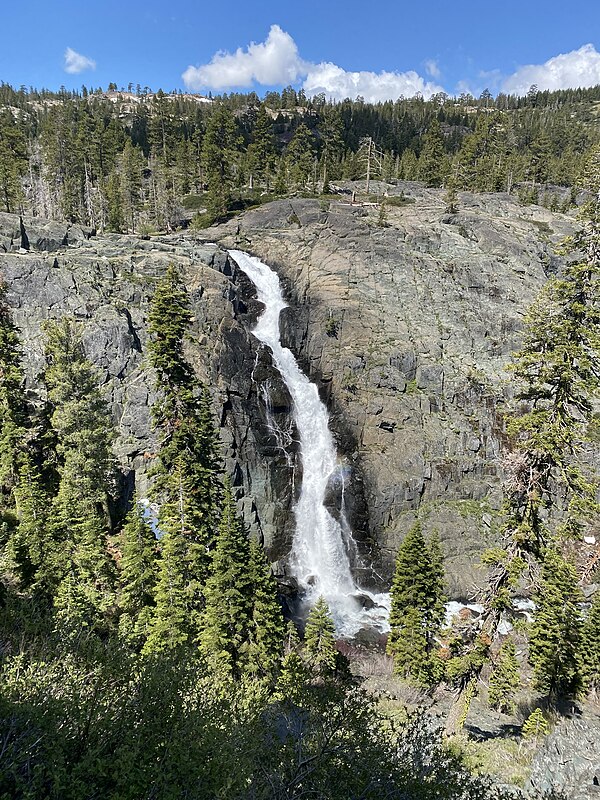 Frazier Creek Falls in Plumas National Forest is part of the Middle Fork watershed