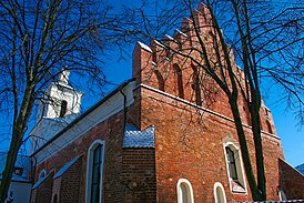 Front façade of the Church of Saint Nicholas in Vilnius, Lithuania.jpg