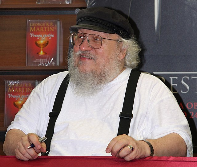 Martin signing books in a bookstore in Ljubljana, Slovenia (June 2011)