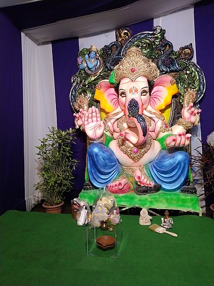Ganesh idol in Khairatabad, Hyderabad, India