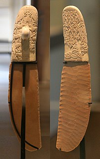 Gebel el-Arak Knife Ivory and flint knife dating from Egyptian prehistory