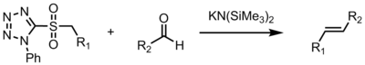 Reaktionschema Julia-Kocienski-Olefinierung