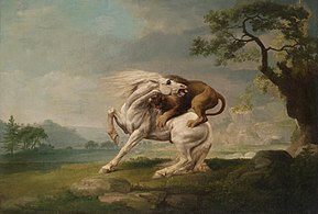A Lion Attacking a Horse (1765) oil on canvas, 69 x 100.1 cm., National Gallery of Victoria