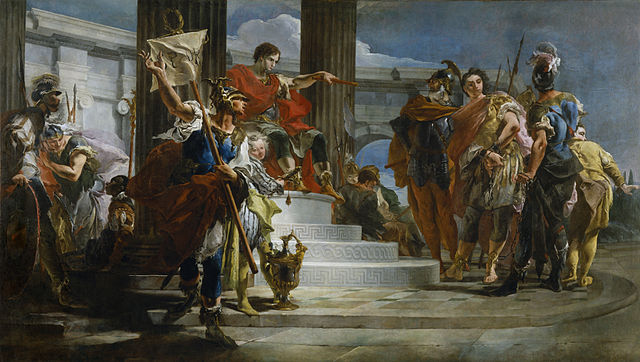Scipio Africanus Freeing Massiva shows Massiva, the nephew of a prince of Numidia, being released after capture by Scipio Africanus. Walters Art Museu