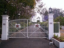 Entrance gates, 2005 Government House Gates.jpg