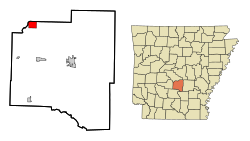 Location in Grant County and the state of Arkansas