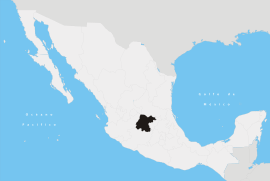 ग्वानाह्वातोचे मेक्सिको देशाच्या नकाशातील स्थान