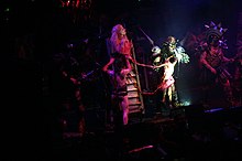 Disemboweling a Paris Hilton character - part of Gwar show in Edmonton, 2004 Gwar-paris-hilton-disembowelment.jpg