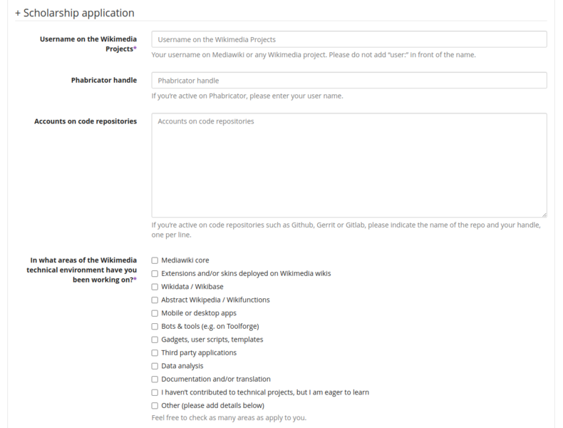 File:Hackathon 2023 registration screenshot - start of the scholarship application fields.png