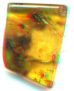 A piece of amber imaged with this technique. Looking at such an image on a high resolution screen or printout allows studying fine details in a way not otherwise possible. Anaglyph, Red left. Halamber.jpg
