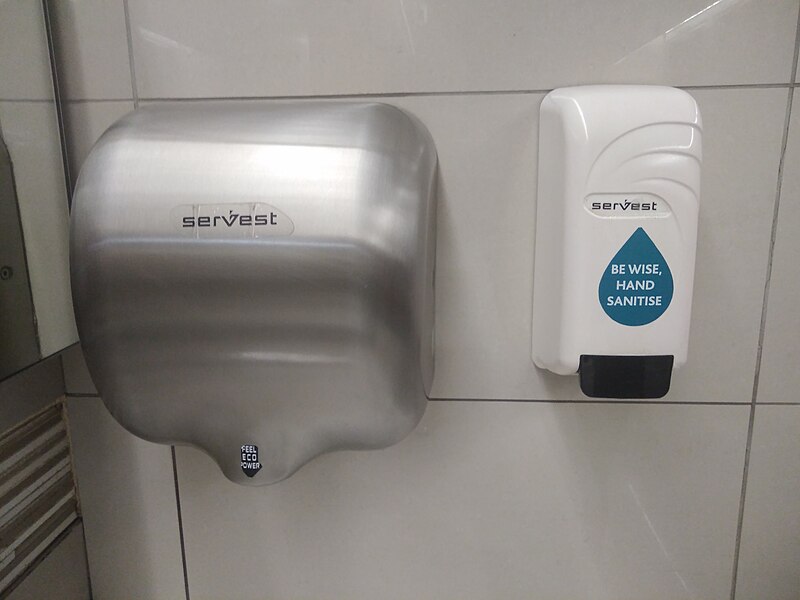 File:Hand sanitizer to be used for hand washing instead of soap and water in Capetown 2018.jpg