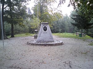 The memorial stone at the border triangle