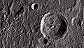 English: Herschel lunar crater as seen from Earth with satellite craters labeled