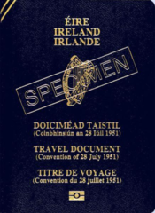 Irish Refugee Travel Document