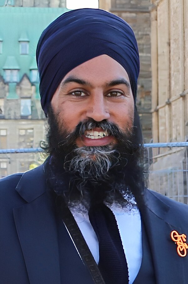 Image: Jagmeet Singh at the 2nd National Bike Summit   Ottawa   2018 (42481105871) (cropped v 2)