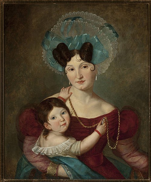File:Jan Krzysztof Damel - Portrait of Maria Anna Rawicz (1807–1887) with her son Jaś (1832–1863) - MP 2809 - National Museum in Warsaw.jpg