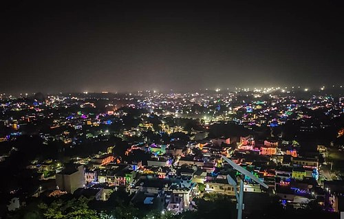 Jhansi city in a night