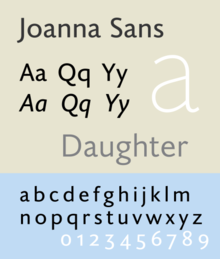 Joanna Sans Nova sample.png namunasi