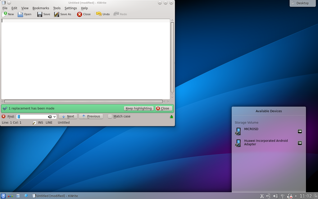 KDE Oxygen desktop