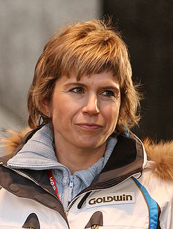 Katerina Neumannova won a silver medal in the 5 km classical race. Katerina Neumannova.jpg