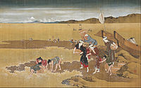 Кацусика Хокусай, «Сбор ракушек», XIX век
