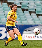 Fletcher playing for the Central Coast Mariners of the Australian W-League. Kendall Fletcher.jpg